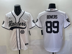 Third Generation Collaborative Version Las Vegas Raiders #89 White NFL Jersey (Logo 6)-0840