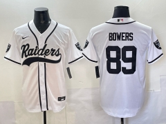 Third Generation Collaborative Version Las Vegas Raiders #89 White NFL Jersey-0840