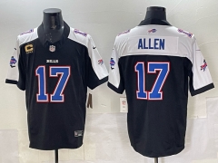 Buffalo Bills 3rd Generation #17 Black&White NFL Jersey-0840