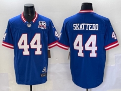 New York Giants Retro 3rd Generation Blue #44 NFL Jersey (Logo 2)-0840