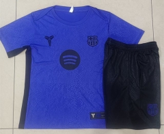 2025-26 Steel Stamped Barcelona Purple Short-sleeved Thailand Soccer Tracksuit-815