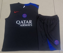 2025-2026 Paris SG Black Soccer Vest Uniform(T90 Version)-815