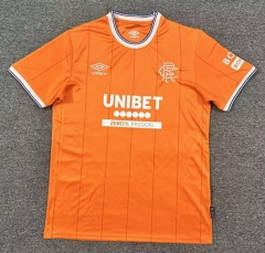 (S-4XL) 2025-2026 Rangers Football Club 3rd Away Orange Thailand Soccer Jersey AAA-512