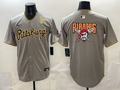Pittsburgh Pirates Grey MLB Jersey (Logo 6) -0840