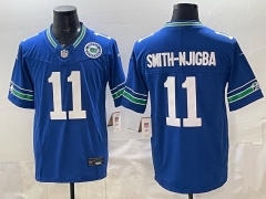 Seattle Seahawks Retro 3rd Generation #11 Blue NFL Jersey (Logo 1) - 0840
