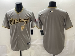 Pittsburgh Pirates Grey MLB Jersey (Logo 4) -0840