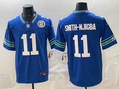 Seattle Seahawks Retro 3rd Generation #11 Blue NFL Jersey (Logo 3) -0840