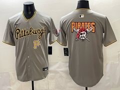 Pittsburgh Pirates Grey MLB Jersey (Logo 7) -0840