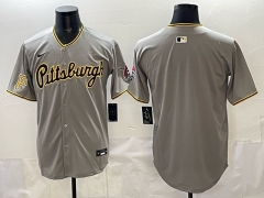 Pittsburgh Pirates Grey MLB Jersey (Logo 1) -0840