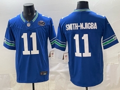 Seattle Seahawks Retro 3rd Generation #11 Blue NFL Jersey (Logo 2) - 0840