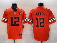 Cleveland Browns Retro 3th Generation #12 Orange NFL Jersey-0840