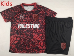 2025-2026 English Palestine Camouflage Black&Maroon Kid/Youth Soccer Uniform-2038