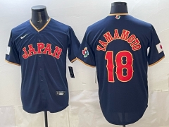 2026 WBC Japan #18 Blue MLB Jersey (Logo6)-0840