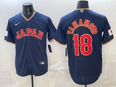 2026 WBC Japan #18 Blue MLB Jersey-0840