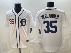Detroit Tigers #35 White MLB Jersey (Logo6)-0840