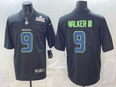 Seattle Seahawks Fashion style #9 Black NFL Jersey(Logo4)-0840