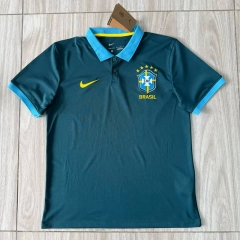 (S-4XL) 2026-2027 Brazil Green Thailand Polo Shirt-2483