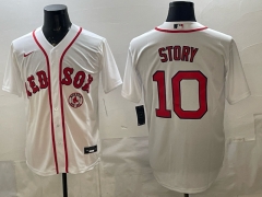Boston Red Sox #10 White MLB Jersey -0840