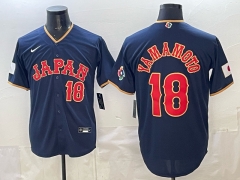 2026 WBC Japan #18 Blue MLB Jersey (Logo4)-0840
