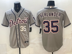 Detroit Tigers #35 Grey MLB Jersey (Logo3)-0840