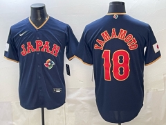 2026 WBC Japan #18 Blue MLB Jersey (Logo5)-0840