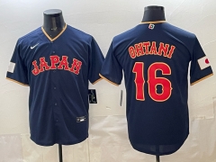 2026 WBC Japan #16 Blue MLB Jersey -0840