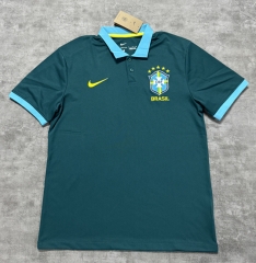 (S-4XL) 2026-2027 Brazil Green Thailand Polo Shirt-4506