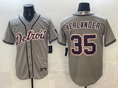 Detroit Tigers #35 Grey MLB Jersey (Logo1)-0840