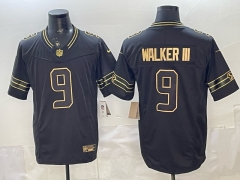 Seattle Seahawks Retro #9 Black NFL Jersey(Logo2)-0840
