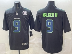 Seattle Seahawks Fashion style #9 Black NFL Jersey-0840