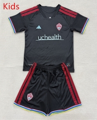 2026-2027 Colorado Rapids Home Black Kids/Youth Soccer Unifrom-AY