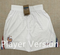 Player Version 2026-2027 France Home White Thailand Soccer Shorts-5929