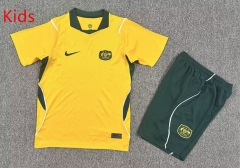 2026-2027 Australia Home Yellow Kid/Youth Soccer Uniform-7809