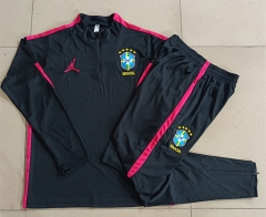 2026-2027 Brazil Black Thailand Soccer Tracksuit-815