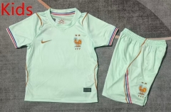 2026-2027 France Away Light Green Kids/Youth Soccer Uniform-9484