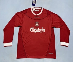 Retro Version 2002-2004 Liverpool Home Red LS Thailand Soccer Jersey AAA-0664