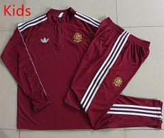 2026-2027 Spain Maroon Kids/Youth Soccer Tracksuit-815