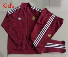 2026-2027 Spain Maroon Kids/Youth Soccer Jacket Uniform-815