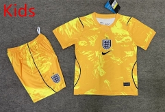 2026-2027 England Goalkeeper Yellow Kids/Youth Soccer Uniform