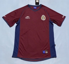 Retro Version 1998 Mexico Maroon Thailand Soccer Jersey AAA-0664