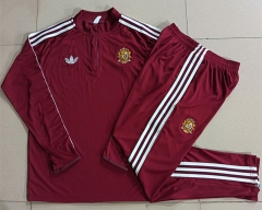 2026-2027 Spain Maroon Thailand Soccer Tracksuit--815