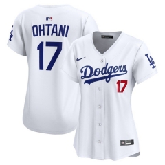 Los Angeles Dodgers #17 White Women MLB Jersey
