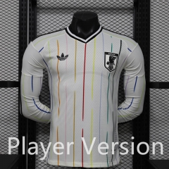 (S-3XL) Player Version 2026-2027 Japan Away White LS Thailand Soccer Jersey AAA-888