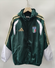 2026-2027 Italy Dark Green Thailand Trench Coats With Hat-0255