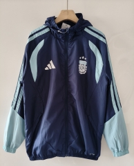 2026-2027 Argentina Royal Blue Thailand Trench Coats With Hat-0255