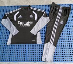 2026-2027 Real Madrid Black Thailand Soccer Tracksuit-815