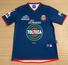 Retro Version 2001-2002 Deportivo Guadalajara 2nd Away Blue Thailand Soccer Jersey AAA-6895