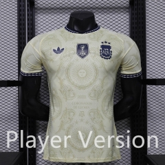 Player Version 2026-2027 Special Version Argentina Light Yellow Thailand Soccer Jersey AAA-888