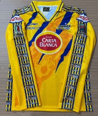 Retro Version 1997-1998 Tigres UANL Home Yellow LS Thailand Soccer Jersey AAA-6895