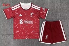 2026-2027 Correct Version Liverpool Home Red Kids/Youth Soccer Uniform-2353